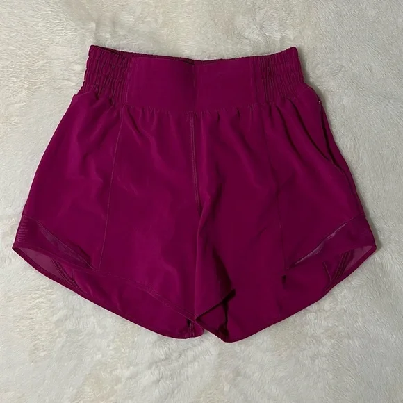🦩Lululemon Size 2 Ripened Raspberry Hotty Hot High-Rise Lined Shorts (4” Inseam) - Picture 2 of 14